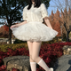 Lolita skirt with cherry blossoms, four layers of violent doggy short suspender skirt, flying boneless soft gauze brace, COS Lolita super puffy petticoat, four layers of gauze 40cm
