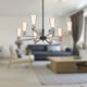 Leshi (NVC) Leshi Lighting Chandeliers Simple Modern and Fashionable Salle Dining Room Study Chambre Luxury Luxury Zhuoya JBXG12154 12 têtes 112W-95 * 75 cm 7020730