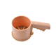CLCEY plastic semi-automatic flour sieve, cup-type stainless steel flour sieve with cover, kitchen baking tool filter sieve, pink flour sieve with cover + large egg beater included