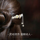 China Gold (CHINA GOLD) hairpin for women, ancient style, tassel hairpin, Chinese-style hairpin, birthday gift for girlfriend and wife, anniversary commemoration, Dielian flower hairpin