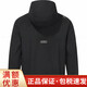 DESCENTE loose zipper hooded long-sleeved jacket jacket for men and women, high-looking fashion trendy casual sports black one size 85