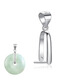 Minamiuri 925 silver safety buckle clip jade jade beeswax empty support silver buckle pendant buckle buckle DIY jewelry accessories melon seed safety buckle buckle-large size