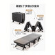 Lit pliant simple, lit de sieste lit portable lit pliant bureau quatre fois lit de lit standard lit pour lunch pour le déjeuner lit pliant 60 éponge épaissie de standard b noir noir 4 fois