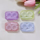 Ins flip-top contact lens box transparent simple candy color compact companion box contact lens care box random color 1 pack