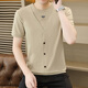 Savc Guangdong Piting Camiseta de manga corta para hombres Guangzhou de trece filte-fila Ropa de Hong Kong Doctor tiene botones delgados de verano en V en V en V 5588-6623 White M 90-105Jin [Jin equivale a 0.5 kg]