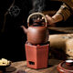 Pot de zhuni hecha a mano de Chaoshan para el dispositivo de cocción de té al aire libre para el horno de carbón Pino de hervidero de hervidero, cypress y leña zhuni No. 12529 1200ml 1L o más