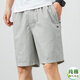 TOMMYBULLTommy Tommy Pure Cotton Shorts Men's Summer New Loose Straight Cropped Pants Middle-aged and Young Home Casual Shorts Khaki 9224 M