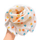 
Autumn and winter thin baby scarf for women in spring and autumn girls square scarf cute baby scarf with skin-friendly versatile silk scarf 3# star square scarf white
