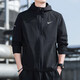 Nike (Nike) Anzug Herren-Zwei-teiliger gewebter Sportswear Jogging Fitness Training Jacke, komfortable Hosen und Freizeithosen DD4747-010+FB7491-010 L