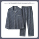 Iosn Baumwollpyjama Herren Frühling und Herbst Langarm Hosen Dünne Jugend große Sommer-Heimkleidung Set YZL-WRQS9928 L Größe empfohlen 100-130jin [Jin gleich 0,5 kg]