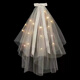 Jingwu Mariage Certificate Veil Enregistrement Proposition de coiffure Coiffeur de mariée SIMPLE SIMPLE STYLE MARIAGE HEUD-MARDE MARIAGE HEURME SMELLE VEILE RIBBON BOWPINE [1 Paquet]