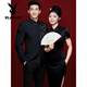 Playboy (PLAYBOY) New Chinese style national style suit suit for young adult ceremony groom style engagement stand collar tunic suit thin men's new Chinese style jacket high quality upgraded style M (recommended weight 100-120 Jin Jin equals 0.5 kg)