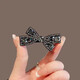 Rhinestone black bangs clip one-word hair accessories women's top clip hair clip bow clip headband hair clip side clip broken hair light luxury diamond black 1 piece