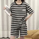 Pyjamas Zhidoudou pour femmes en été en été à manches courtes coton pur 2022 Nouveau étudiant de style coréen vêtements de maison mignonnes pour femmes au printemps et à l'automne mince grand costume à manches courtes - a5012 m femmes - code [80-100jin [Jin équivaut à 0,5 kg]]]