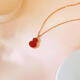 Man Fuxiang 18K gold gourd pendant au750 rose gold gold necklace red agate clavicle chain set chain birthday gift for girl 18K gold gold color (single pendant) malachite green