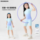 NICKYBABY童装儿童运动速干套装跑步夏装女童户外训练服服羽毛球衣骑行服夏 17152蓝绿渐变 【速干吸汗】 130 /140 【推荐身高125-145cm】