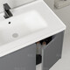 Pfeil (Pfeil) Intelligenter Raum Aluminium Badezimmerschrank Badezimmer Keramik integriertes Becken Waschbecken Badezimmer Waschbecken Schrank Waschbecken 1047 Keramikbecken + Bogenspiegelschrank