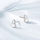 Chao Acer Hulu Fulu Platinum Earrings for Women PT950 Mirror Flash Earrings Birthday Gift for Women Priced One Pair (Free Silicone Ear Plugs), Labor Cost 300 Yuan 2.05g