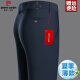 Pier Cardin 2025 pantalones delgados de primavera y verano de la primavera y verano de mediana edad pantalones casuales elásticos no-hierro pantalones rectos ropa de verano 686a negro 32