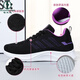 Woodpecker shoes for women 2025 casual soft sole comfortable non-slip sports shoes breathable single shoes flying mesh shoes running shoes for women G-H831 black 40