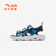 Anta Children's Sandals 2025 Summer New Style for Men and Women Children's Breathable Open-toed Sandals Soft Sole Trailing Frame Beach Shoes New Ink Blue 9929-5 28