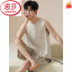Langsha Herren -Pyjamas Sommer -Baumwollweste Shorts Set 2025 Neues lässiges runde Hals Ärmel und Heimkleidung OM13063# L