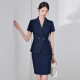 Summer Profesional Traje de cuello de traje pequeño de manga corta para mujeres Nuevo estilo Hotel Recepción delantera ropa de trabajo Formal Winist Trabajo de estilo nuevo Traje negro + pantalones (JY6210) 2xl