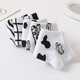 Socks for women in spring and summer sports ladies short socks black and white cow women short socks couple boat socks casual shallow mouth socks five colors one pair in total 5 pairs [Hua Niu]