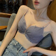 雅鹿美背内衣女新款2025聚拢小胸文胸无钢圈胸罩内裤性感套装女 杏色 单文胸 70A 32B通用