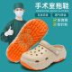 Chaussures de trou d'opération antidérapant Anshangfen Anti-Slip pour les hommes en été portez des sandales anti-odor EVA à semelles épaisses pour les femmes pour les femmes. Khaki [Honeycomb Anti-slip, position à long terme sans fatigue] 42-43 adaptée à 41-42 (longueur intérieure 260 mm)