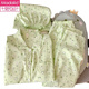 Modal green fresh pure cotton gauze pajamas for women in spring and summer short-sleeved student cute girl three-piece set home clothes Yunduo Cotton-9905# Black Love Three-piece Set M [Suggestion 75-100Jin [Jin equals 0.5 kg]]