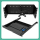 Network cabinet sliding layer thickened 1U drawer keyboard tray telescopic tray computer room keyboard and mouse storage rack monitor bracket + keyboard drawer (combination) 1x1x1cm