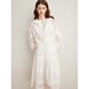 Yiner Goodland Beauty Women's Clothing 2025 Sommer neuer lässiger Style Spitze Kapuze -Jacke Dünne Loose Style White L.