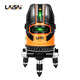 Laise laser infrared level high-precision strong light thin line 12 line green light blue light automatic wall-mounted LSG686SPD-3 green light three line double electric + 1.5m tripod