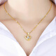 Fat Donglai same style 18k gold pendant gold color necklace women's pure gold pendant 2023 new 18K color gold love you ten thousand years necklace