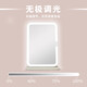 Meebordi Smart Mirror Cosmetic Mirror with Light LED Portable Cosmetic Mirror Folding Cosmetic Mirror Infinite Dimming Fill-Light Beauty Instrument Desktop Dormitory New Year's Day Birthday Gift for Women Insured White