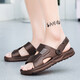 
Men's Sandals 2025 Summer New Style Outdoor Open-toe Round Slipper Outdoor Dual-purpose Lightweight Anti-Slip Beach Shoes Men K29 Black 40