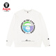 AAPE flagship store men's clothing spring and summer ape man letter print color spliced round neck sweatshirt 3883XXJ BKX/black S single size