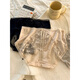 Reine und lustvolle Spitzenunterwäsche für Frauen sexy und spurlose Mädchen 2025 Neue Sommer Dünne asketische Shorts Y3899-Green XL Geeignet für 120-140jin [Jin gleich 0,5 kg]
