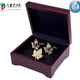 Eoep Herren Brosche Gold/Silber Gold Plattiermaterial Herrenbrosche Anzug Brosche Herrenkragen Nadel Silber Hyacinth Brosche + Cufflink Set