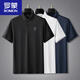 ROMON (ROMON) double R corsage POLO Paul shirt Paul short-sleeved T-shirt men's summer black slim-fit trendy and versatile middle-aged clothes cotton flip-up * collar short * sleeve 22#xsx9209 black M 90-120Jin [Jin equals 0.5 kg]