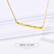 VZZS Korean popular Korean 14K gold necklace female personality glossy wavy one-note pendant necklace clavicle chain