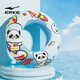 Hongxingerke (Erke) Anneau de natation pour enfants gonflable mignon imprimé épaissis épaissis d'équipement de natation à l'épreuve des fuites et à retournement latérale