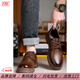 YRC Yierkang leather shoes men's 2025 new British low-top work shoes genuine leather breathable inner height-enhancing casual leather shoes men's 9929-1 plus cotton high-top black flat heel 41