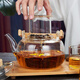 Yuanqing Jiasheng glass teapot high temperature resistant high borosilicate glass teapot filter flower teapot large capacity 1000ml square handle