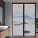 Pupan Chinese sliding door living room balcony partition invisible folding door without punching honeycomb sliding door hollow can be customized A9276 border white