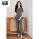 Bai Xiens Vertriebsarbeitsanzuganzug Anzug Erkennen Sie weibliche Sommer 2025 Neues Small Temperament Professional Rezepton Manager 9731 Kurzärärmig blauer Anzug + Rock <.Sehe Bild> s