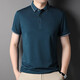 
GY goldlion 2025 summer solid color POLO shirt middle-aged men's summer short-sleeved T-shirt business mercerized cotton casual 6218 black one size 165/105/48