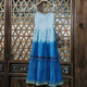 Aoschengko Tie-Dye-Hosentender-Kleid Yunnan immaterielles kulturelles Erbe blau handgefertigtes literarisches und künstlerisches Reisefotografie-Outfit von Frauen