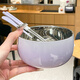 Chino Gradient Tableware Set 304 Stainless Steel Bowl Home Gradient Rice Bowl Food Grade Double-Layer Anti-scalding Spoon and Chopsticks Gradient丨Powder Bowl